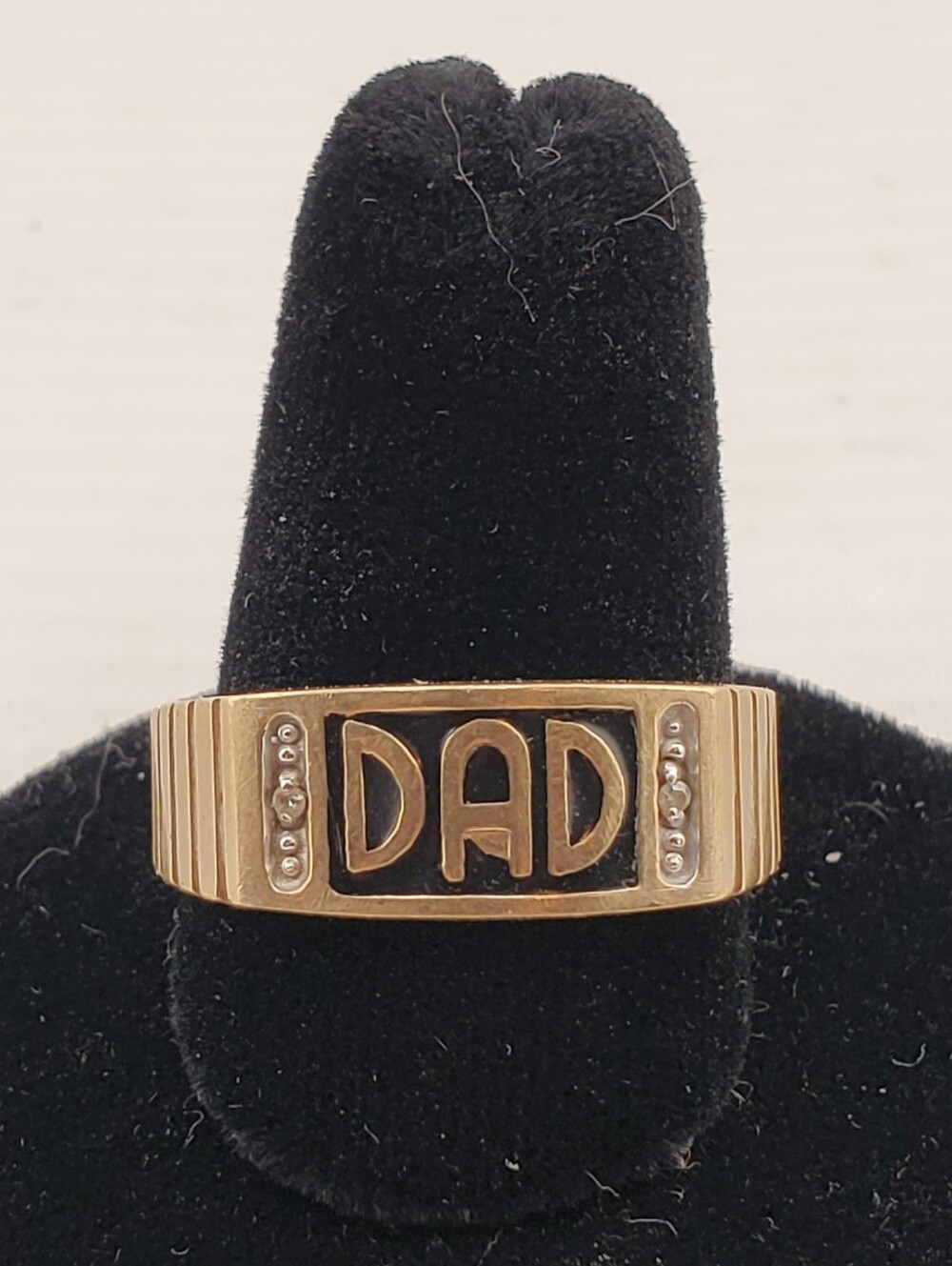 Mens 10k Gold DAD Ring 10.5